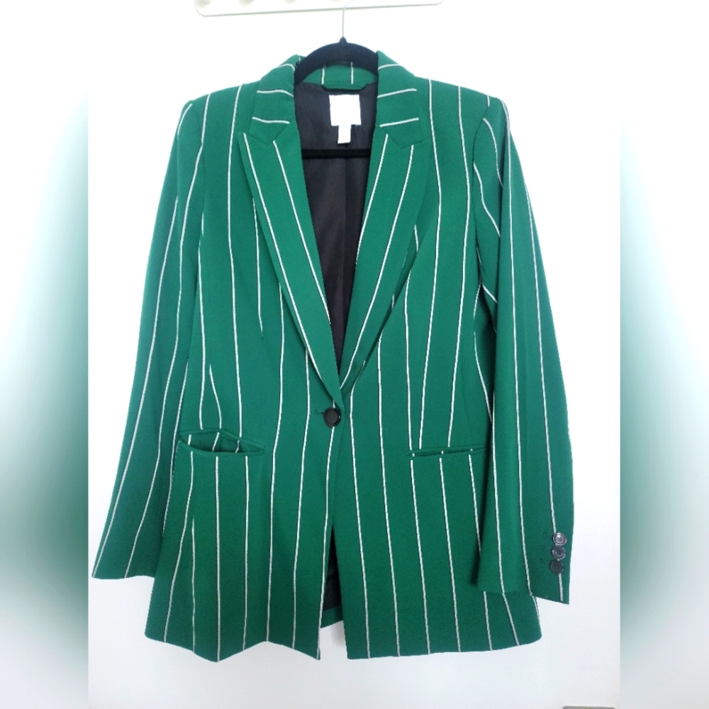 H&M striped blazer